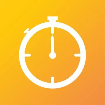 Timer icon symbol Flat modern web design with long shadow and space for your tex Stock Illustration