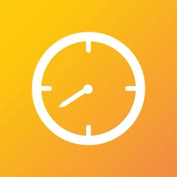 Timer icon symbol Flat modern web design with long shadow and space for your tex Stock Illustration