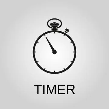 Timer icon. Timer symbol. Flat design. Stock - Vector illustration. 스톡 일러스트
