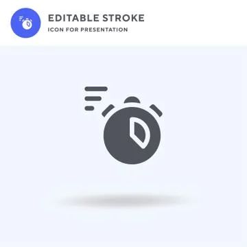 Timer icon vector, filled flat sign, solid pictogram isolated on white, logo  스톡 일러스트