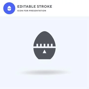 Timer icon vector, filled flat sign, solid pictogram isolated on white, logo Stockillustratie