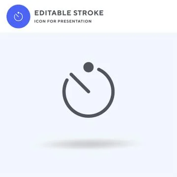 Timer icon vector, filled flat sign, solid pictogram isolated on white, logo 스톡 일러스트