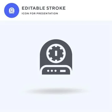 Timer icon vector, filled flat sign, solid pictogram isolated on white, logo Stock Illustration