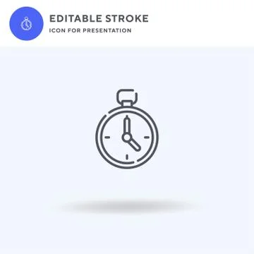 Timer icon vector, filled flat sign, solid pictogram isolated on white, logo 스톡 일러스트