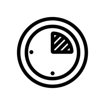 The timer icon is a vector. Isolated contour symbol illustration Stock Illustration