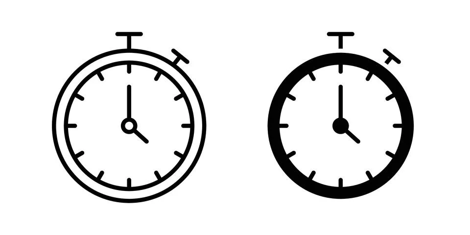 Timer icon vector symbol graphics Stock Illustration