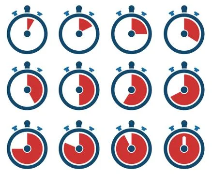 Timer icons Stockillustratie