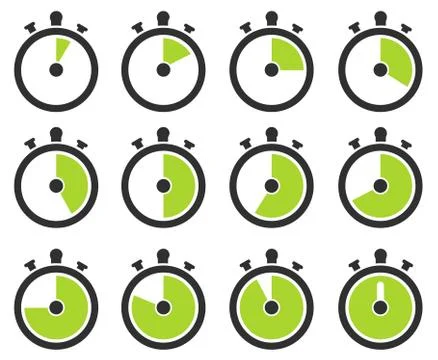 Timer icons Stock Illustration