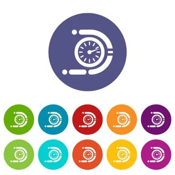 Timer icons set vector color Stockillustratie