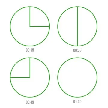 Timer icons vector circles Illustrazione stock