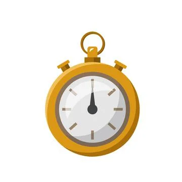 Timer illustration design element. stopwatch flat icon. Stock Illustration