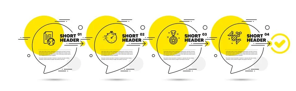 Timer, Internet document and Winner reward icons set. Chemistry dna sign. Vector イラスト素材