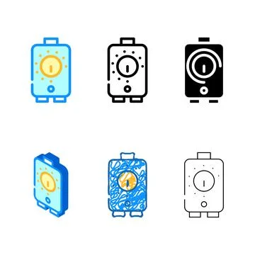 Timer irrigation modern system color icon vector Stock Illustration