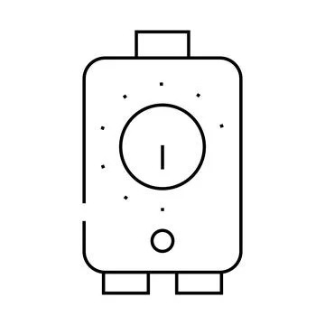 Timer irrigation system line icon vector illustration Stock Illustration
