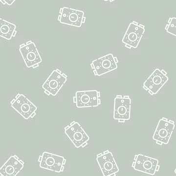 Timer irrigation system line vector seamless pattern Stock Illustration