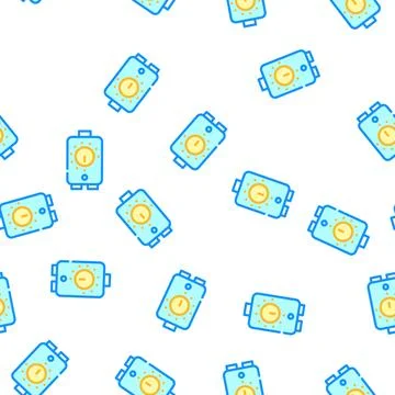 Timer irrigation system vector seamless pattern 스톡 일러스트