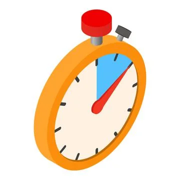 Timer isometric 3d icon Stock Illustration