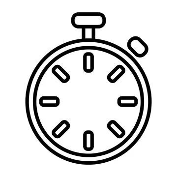 Timer line icon. Countdown timer symbol. Timer. Stopwatch. Vector illustration  스톡 일러스트