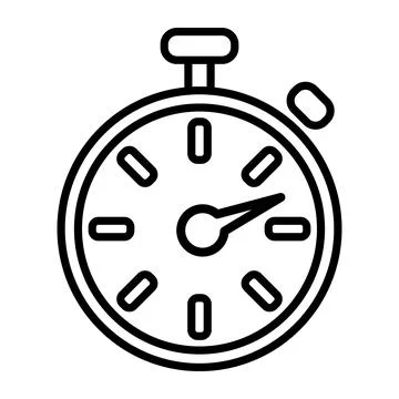 Timer line icon. Countdown timer symbol. Timer. Stopwatch. Vector illustration  Stock Illustration