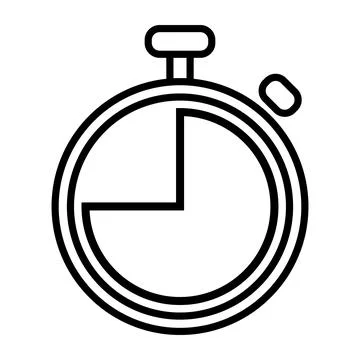 Timer line icon. Countdown timer symbol. Timer. Stopwatch. Vector illustration  Stock Illustration
