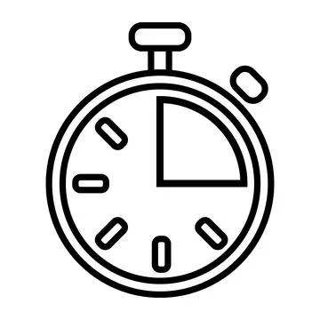 Timer line icon. Countdown timer symbol. Timer. Stopwatch. Vector illustration  Stock-Illustration