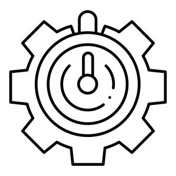 Timer Line Icon Stock Illustration