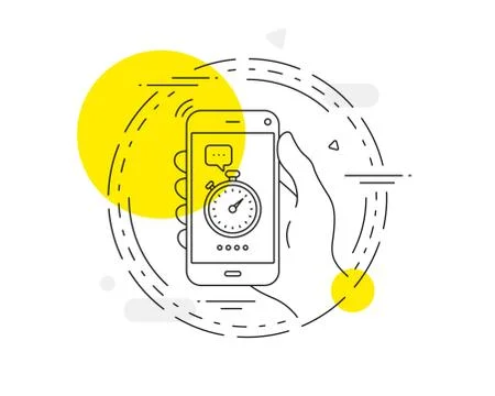 Timer line icon. Stopwatch sign. Vector Stock Illustration