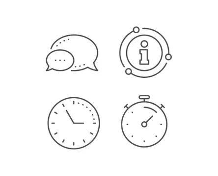 Timer line icon. Time management sign. Stopwatch. Vector Illustrazione stock
