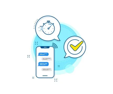 Timer line icon. Time management sign. Stopwatch. Vector Stockillustratie