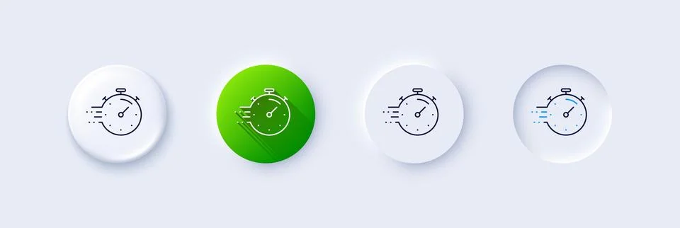 Timer line icon. Time management sign. Stopwatch. Line icons. Vector Stock Illustration