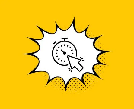 Timer line icon. Time or clock sign. Vector 库存插图