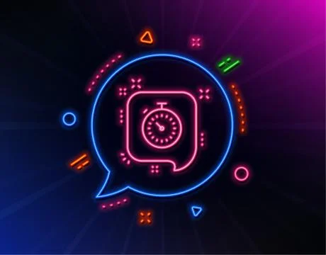 Timer line icon. Time or clock sign. Vector Stock Illustration