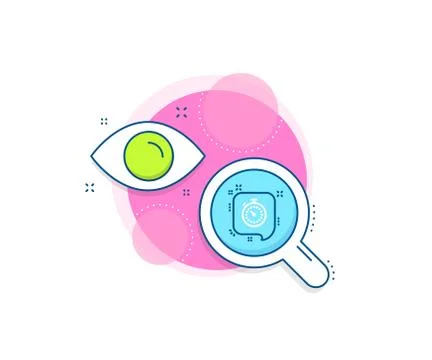 Timer line icon. Time or clock sign. Vector Illustrazione stock