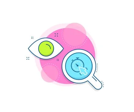 Timer line icon. Time or clock sign. Vector Stock Illustration