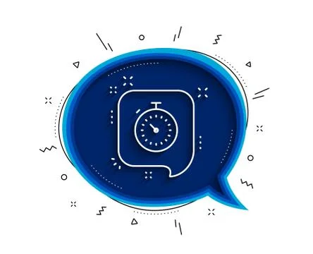 Timer line icon. Time or clock sign. Vector Stock Illustration