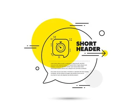 Timer line icon. Time or clock sign. Vector 库存插图