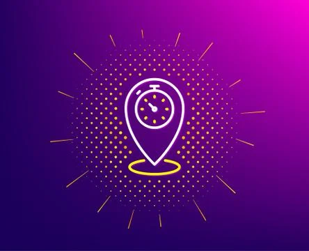 Timer line icon. Time sign. Location pointer symbol. Vector Stock Illustration