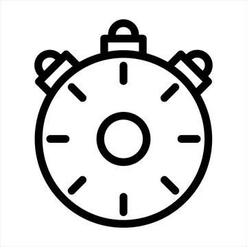 Timer line icon vector illustration isolated on white background Stock Illustration