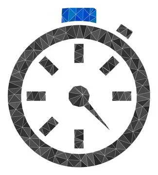 Timer Lowpoly Mocaic Icon Stock Illustration