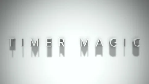 Timer magic 3D title animation with shadows on a white background Stock Footage 297382636