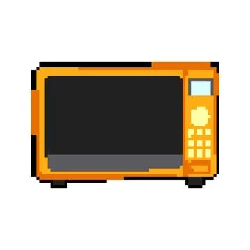 Timer microwave oven pixel art vector illustration Stockillustratie