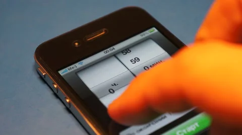 The timer in the mobile phone Stock-Footage 45604461