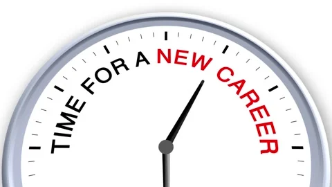 Timer for a New Career Word or Text on Clock Moving Fast for Time Concept Stock Footage 284252481