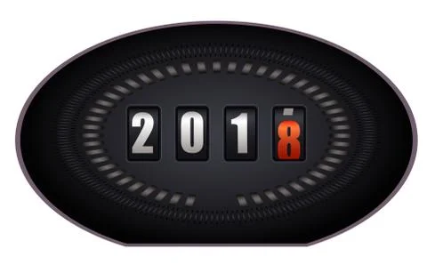 Timer - New Year 2018 Stock Illustration