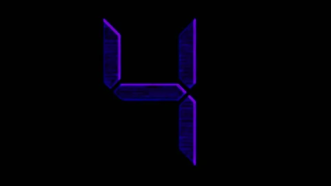Timer From One To Ten Blue On Black Background 库存影片 144600863