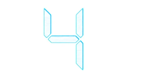 Timer From One To Ten Blue On White Background Stockbeeldmateriaal 144600875