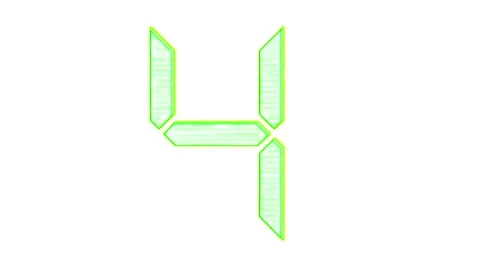 Timer From One To Ten Green On White Background 库存影片 144600892