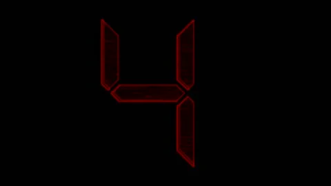 Timer From One To Ten Red On Black Background Stock Footage 144600897