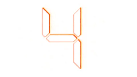 Timer From One To Ten  Red On White Background Video stock 144600844