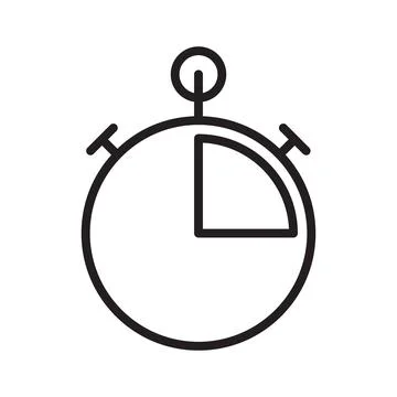 Timer outline vector icon isolated イラスト素材